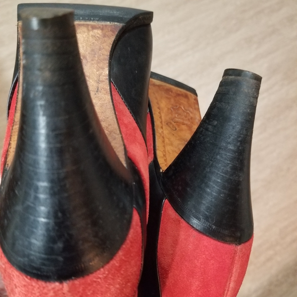 SOLD: Vintage 80s/90s Marmolada Italian Leather & Suede Tall Boots Size 37 - Picture 5 of 9